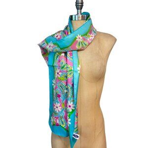 Vintage 2004 Lilly Pulitzer / Ford Silk Scarf Breast cancer Awareness Month